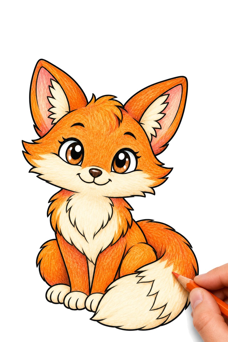 Half Drawn: Kawaii Animals, a Finish-the-Drawing Activity Book for Kids, cover art